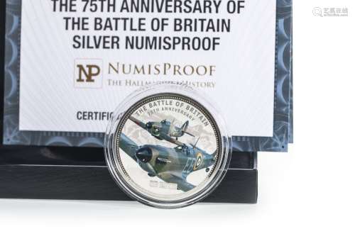 THE 75TH ANNIVERSARY OF THE BATTLE OF BRITAIN SILVER NUMISPROOF COIN