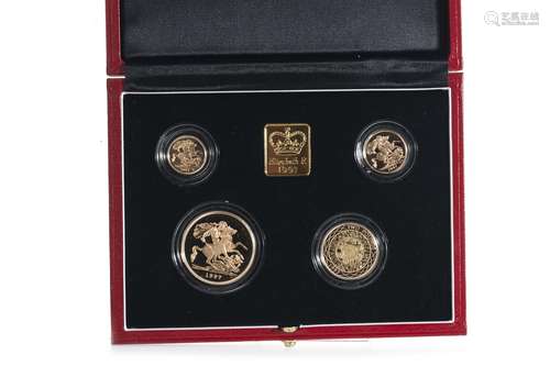 A 1997 GOLD PROOF UK SOVEREIGN COLLECTION FOUR COIN SET