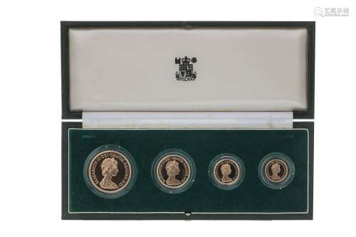 THE ROYAL MINT UK 1980 GOLD PROOF FOUR COIN SET