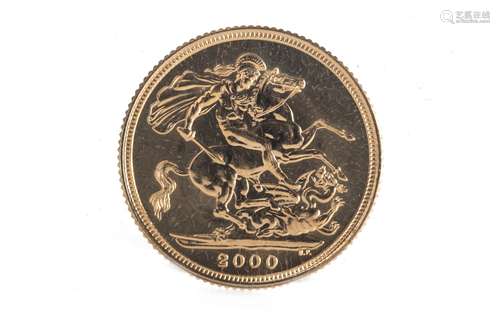 2000 GOLD BULLION ST GEORGE & THE DRAGON SOVEREIGN