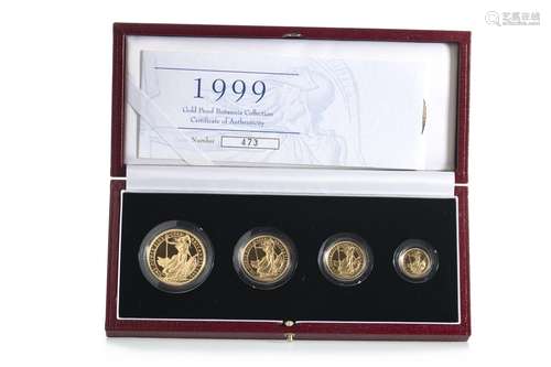 1999 GOLD PROOF BRITANNIA COLLECTION FOUR COIN SET