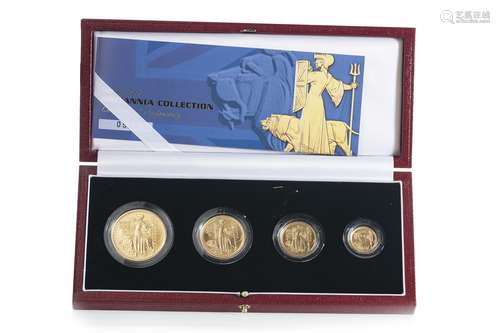 2001 GOLD PROOF BRITANNIA COLLECTION FOUR COIN SET