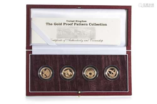 2003 GOLD PROOF UK PATTERN COLLECTION FOUR COIN SET