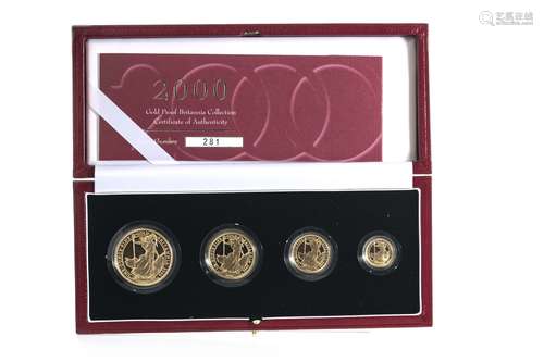 2000 GOLD PROOF BRITANNIA COLLECTION FOUR COIN SET