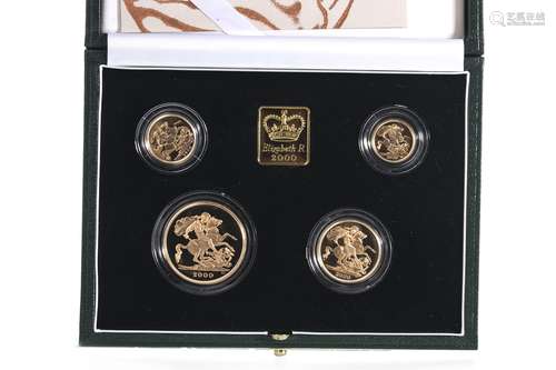 2000 GOLD PROOF UK SOVEREIGN FOUR COIN SET