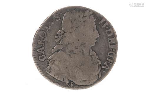 SCOTLAND - CHARLES II (1649 - 1685) QUARTER DOLLAR OR MERK DATED 1677