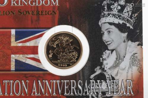 2003 GOLD BULLION CORONATION ANNIVERSARY SOVEREIGN