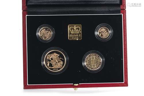 1999 GOLD PROOF SOVEREIGN FOUR COIN SET