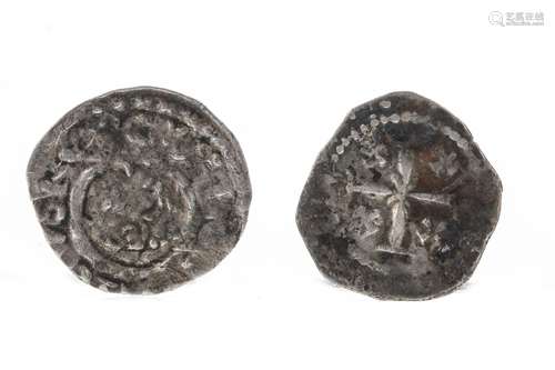 ENGLAND - TWO HENRY II (1154 - 1189) PENNIES