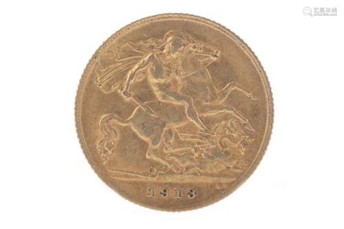 GEORGE V (1910 - 1936) HALF SOVEREIGN DATED 1913