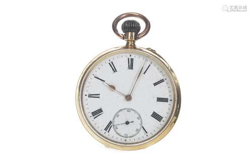 A GOLD OPEN FACE POCKET WATCH