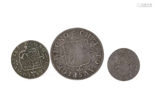 SCOTLAND - CHARLES II (1660 - 1685) PENNY, TWOPENCE AND FOURPENCE