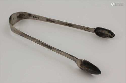 A WILLIAM IV PAIR OF SILVER SUGAR TONGS, London 1834, weight; 37g