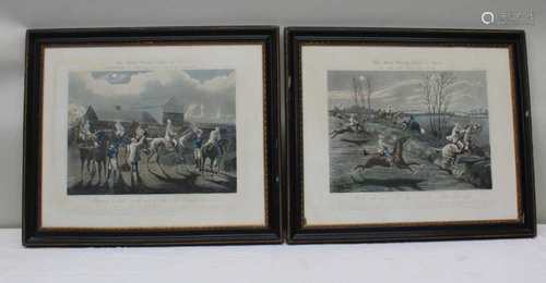 A SET OF FOUR SPORTING ENGRAVINGS, titled 