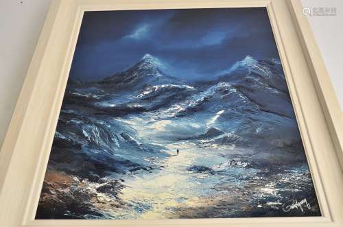 Philip Gray (Irish born 1959), Majestic Heights', framed unglazed, 64cm x 50cm