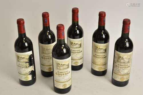 Six bottles of French red wine, all Chateau Coufran c1986, with original seals intact, 750ml (6)
