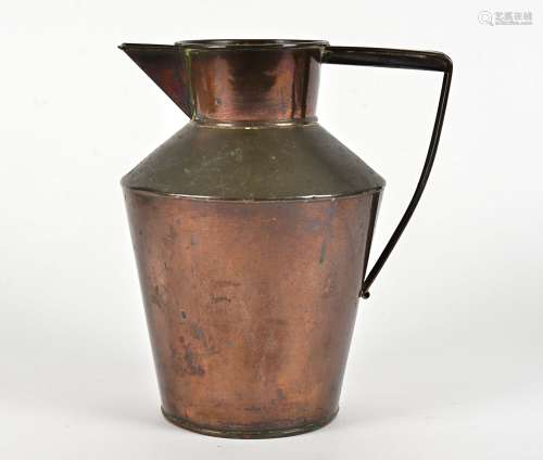 A 19th Century copper jug, height 23.5cm