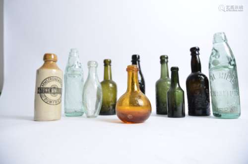 A small quantity of old bottles, to include 'Lucas & Co Leamington', 'R.M. Bird & Co Stratford on