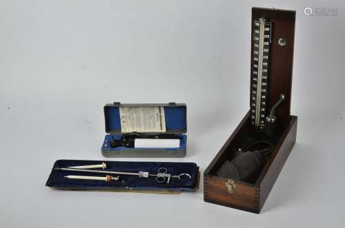 Three boxed 20th Century medical instruments, to include a otoscope, one by Short & Mason in