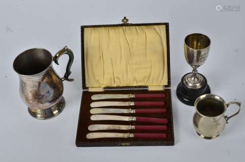 A George V hallmarked silver goblet awarded during the 