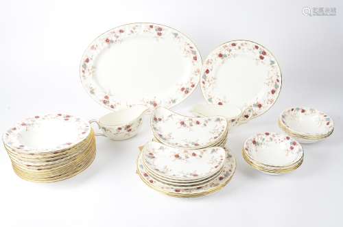 A extensive Minton dinner service in the 'Ancestral' pattern, to include dinner plates (32+),