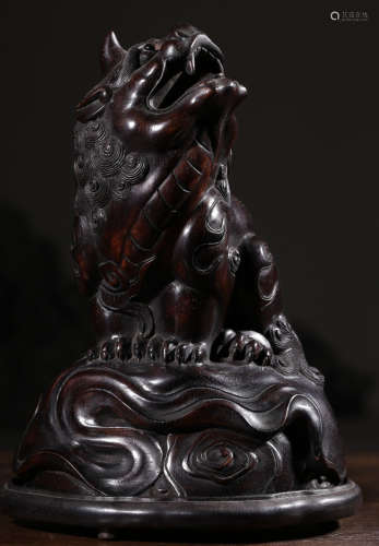 A XIAOYE ZITAN WOOD CARVED CENSER