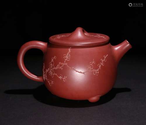 A CHINESE BOCCARO TEAPOT