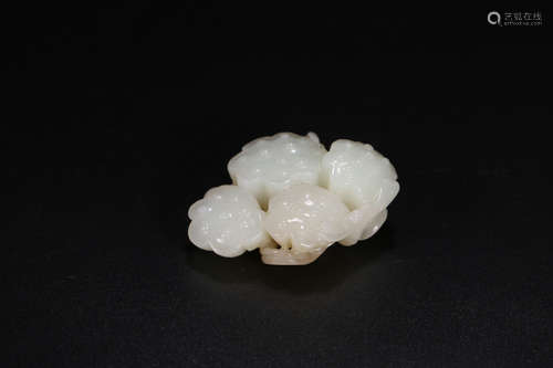 A Chinese Carved Hetian Jade  lotus seedpod Ornament