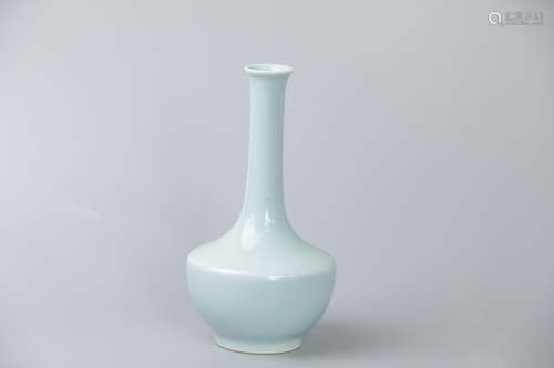 A Chinese Azure Glazed Porcelain Flask