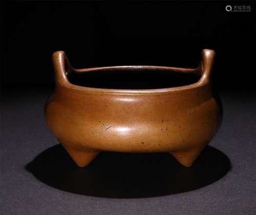 A CHINESE BRONZE INCENSE BURNER