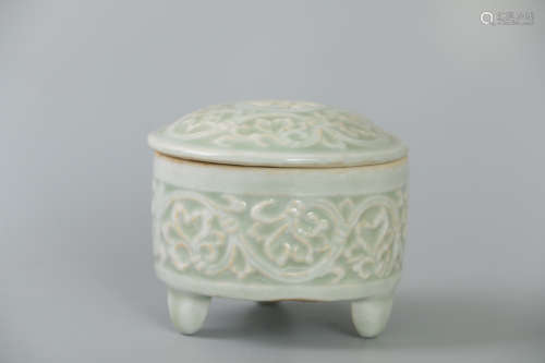 A Chinese Porcelain Three-legged Incense Burner