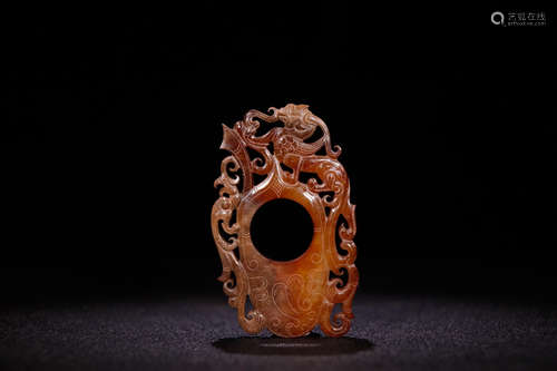 A Chinese Carved Gaogu Jade