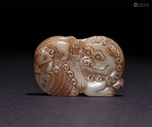 A CHINESE CARVED HETIAN JADE BAND PLATE
