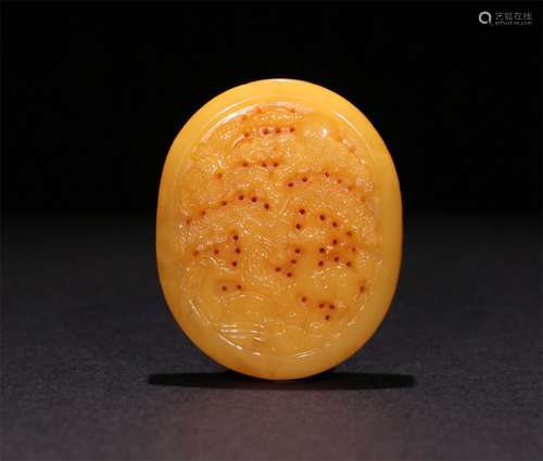 A CHINESE BEEWAX PENDANT