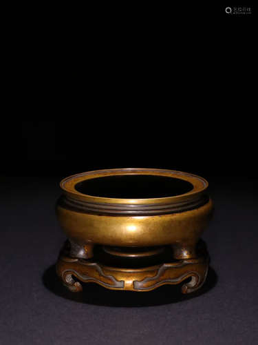 A Chinese Copper Incense Burner