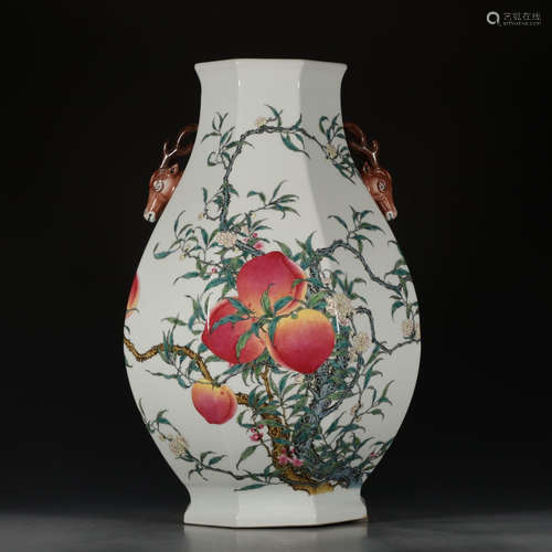 A Chinese Famille Rose Porcelain Zun