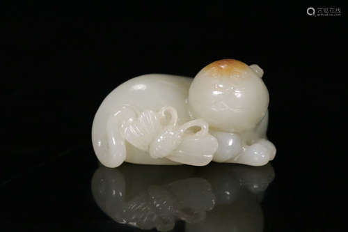 A Chinese Carved Hetian Jade Ornament