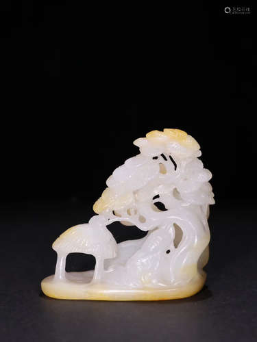 A Chinese Carved Hetian Jade Figure Ornament