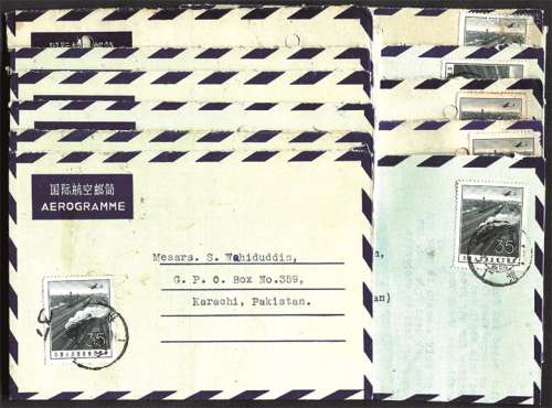 60年代贴航2-35分邮简一组11件。