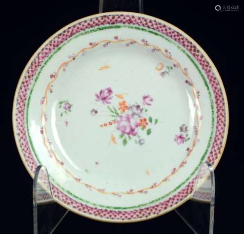 A Chinese famille rose small plate or saucer with …