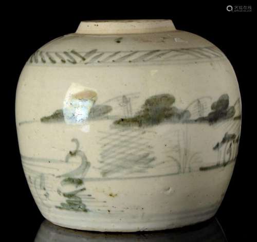 A Chinese porcelain jar, Qing dynasty, China, 17th…