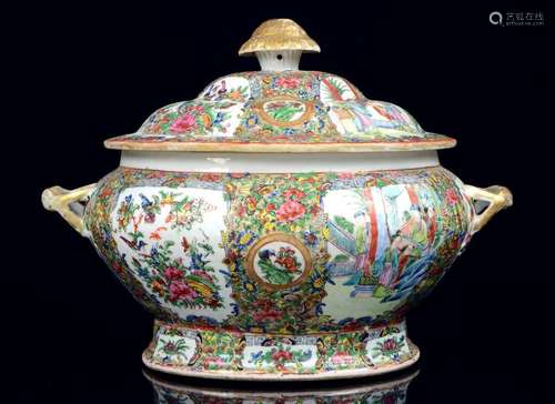 A big Chinese famille rose tureen with cover, Mand…