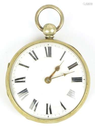 A British open face verge movement pocket watch by…