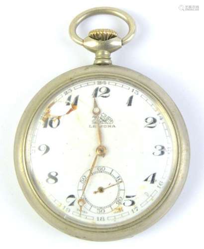 Leijona, Swiss made pocket watch with seconds.