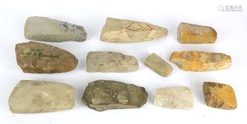 A collection of 11 flint axes and tools, 3500 2000…