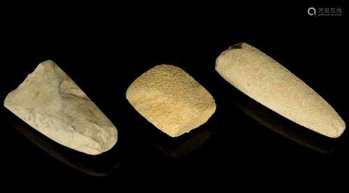 A collection of 3 Stone Age axes, 3500 2000 BC, Sc…