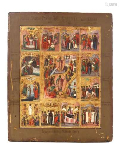 The twelve liturgical feasts surrounding the Resur…