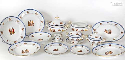 Fischer & Mieg polychrome porcelain dinner service…