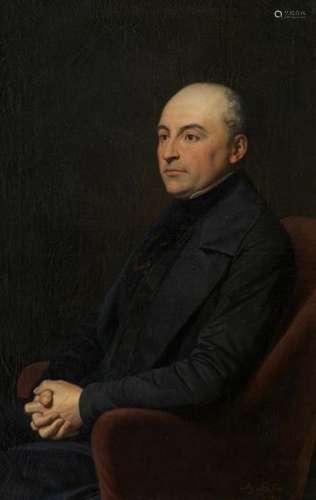 Ary SCHEFFER (1795 1858) Portrait of a notable Oil…