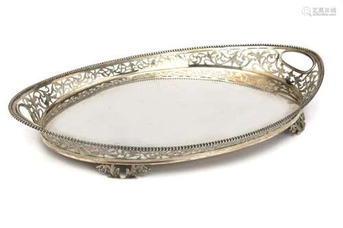 A Dutch silver tray
